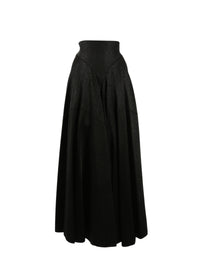 Raffia zip skirt - Black