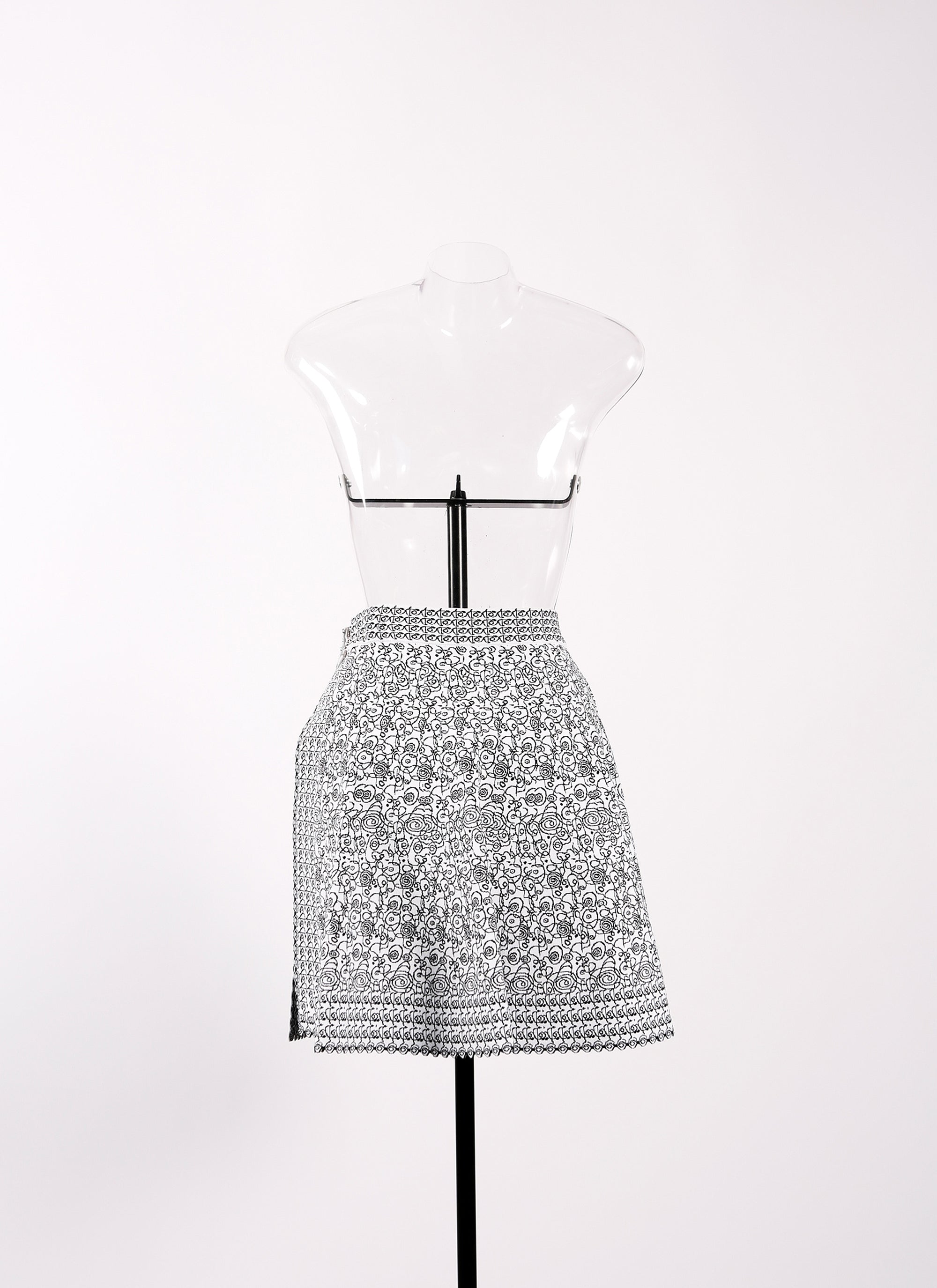 Labyrinth skirt - White & Black