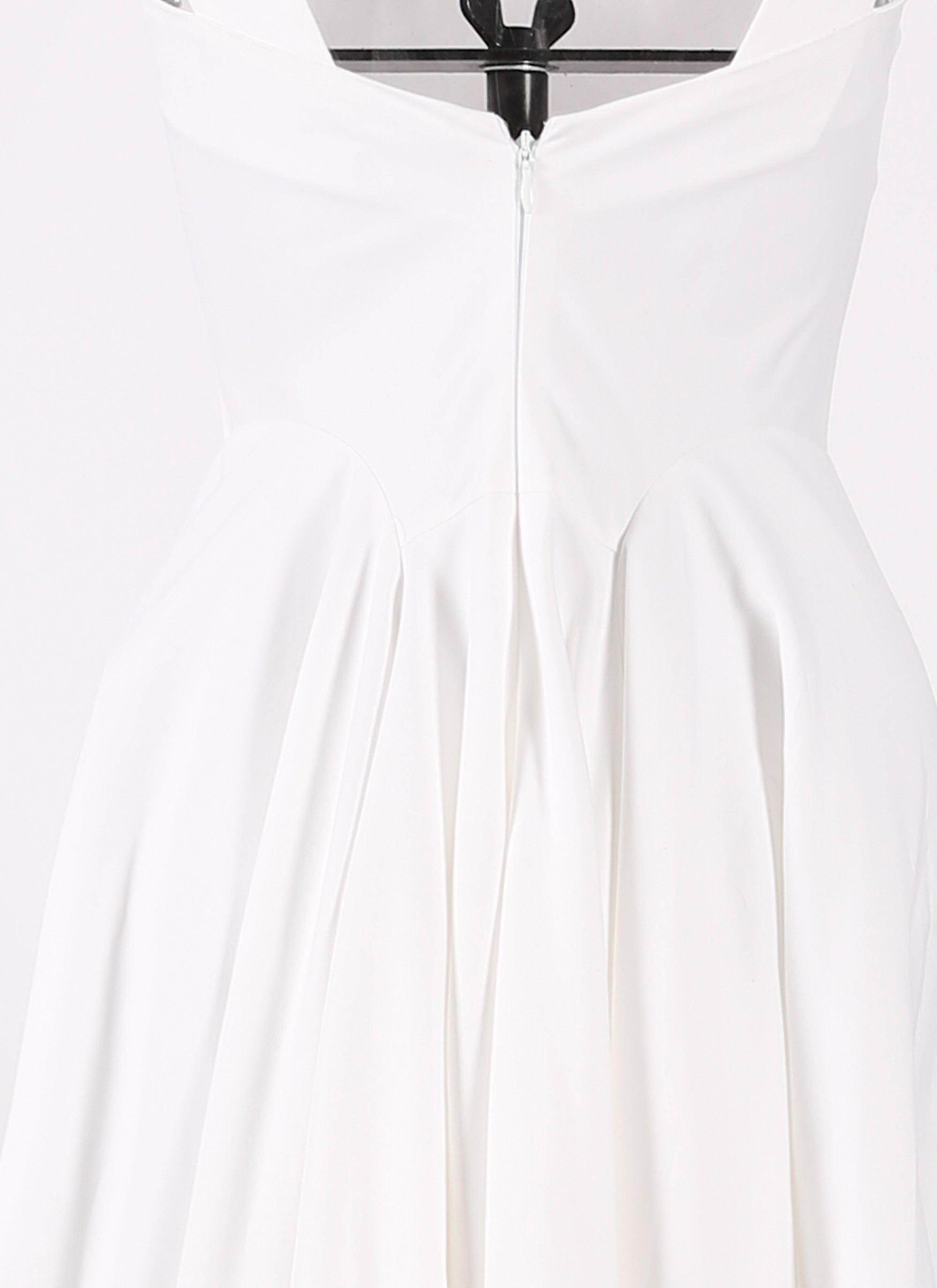 Robe sans manches en gabardine - Blanc cassé