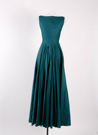 Sleeveless gabardine dress - Sea Green