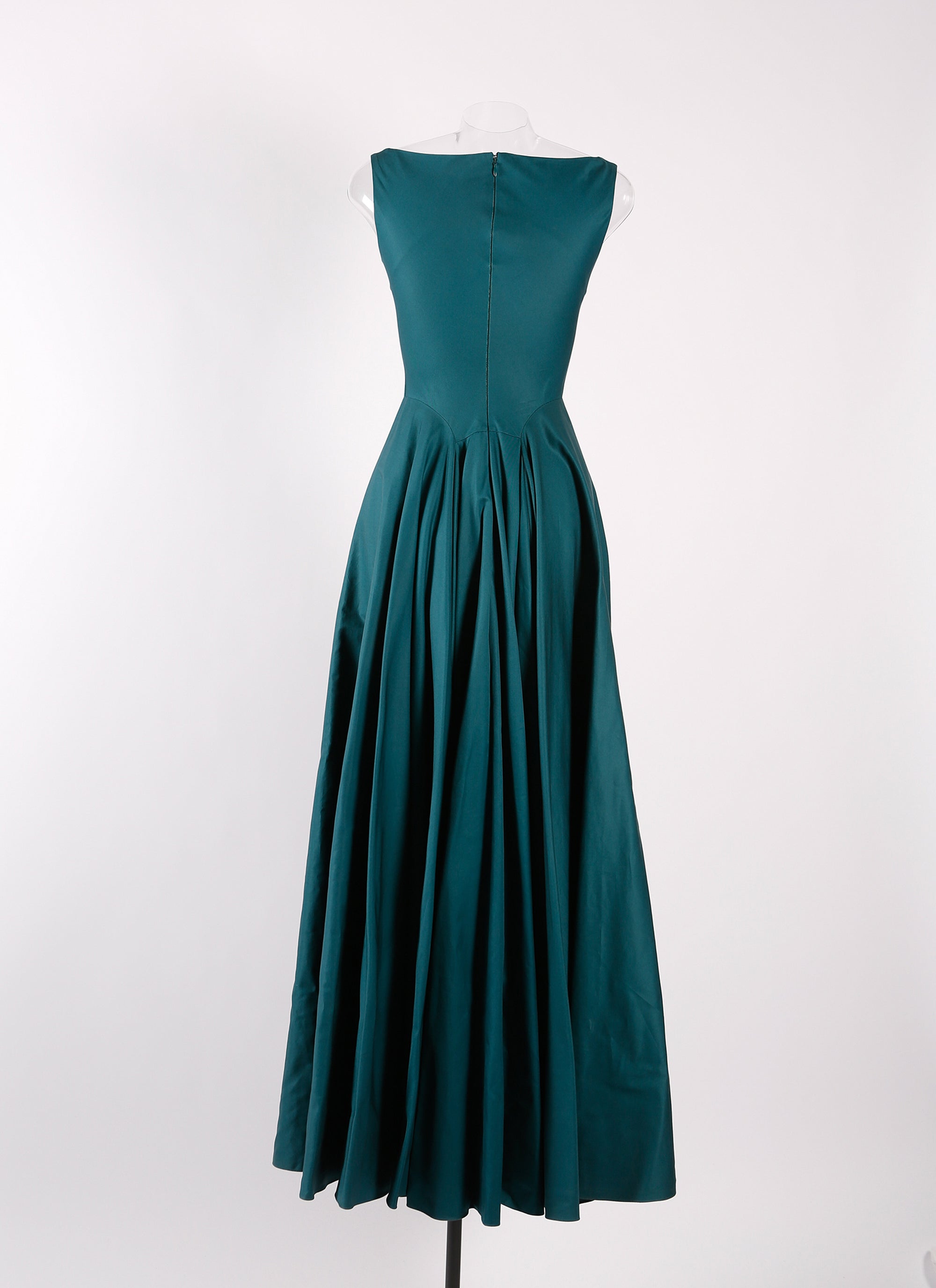 Sleeveless gabardine dress - Sea Green