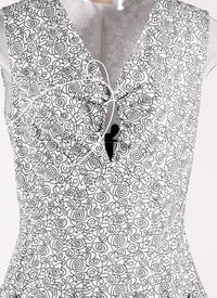 Robe sans manches Labyrinth - Blanc & Vert