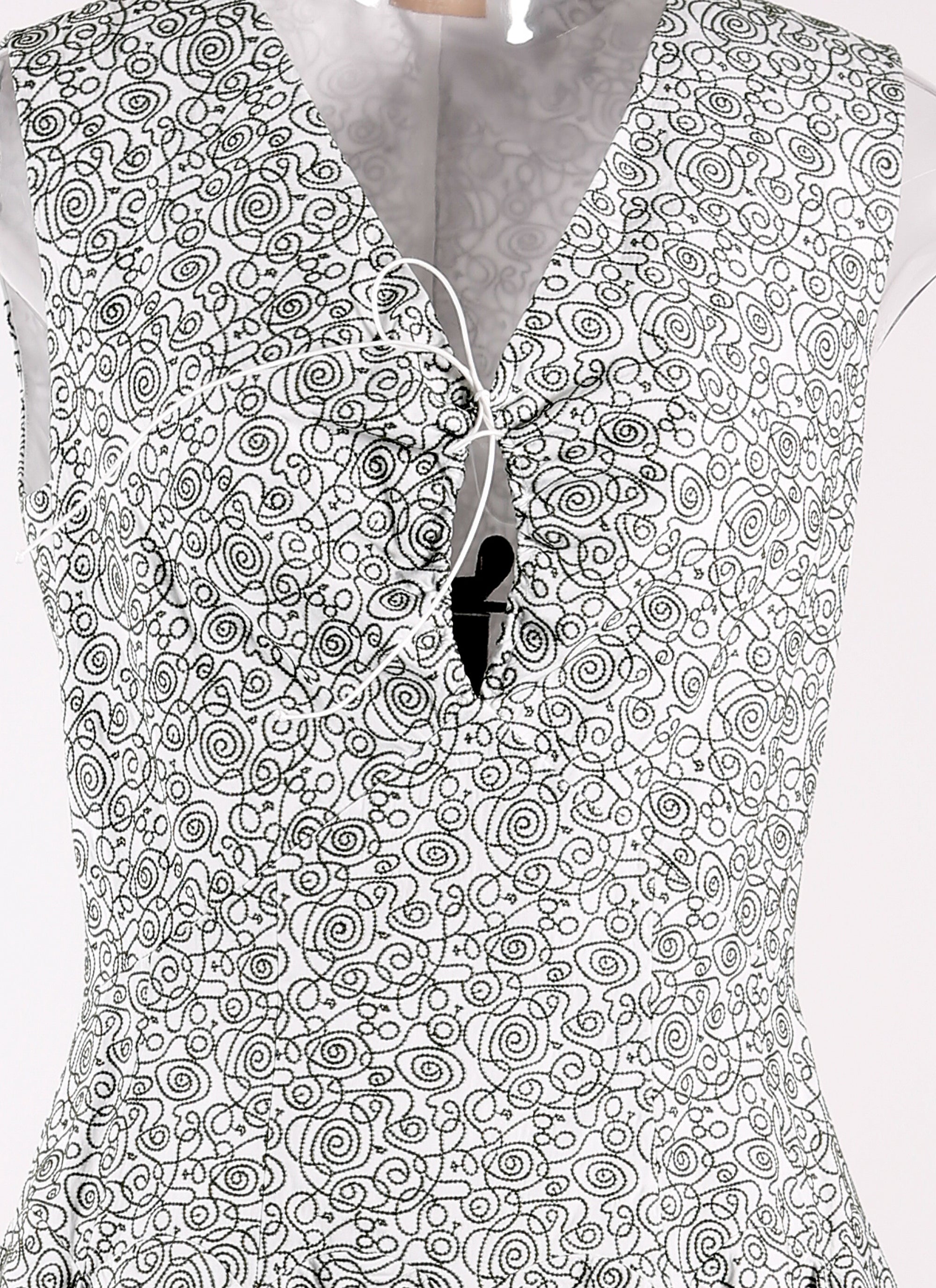 Robe sans manches Labyrinth - Blanc & Vert