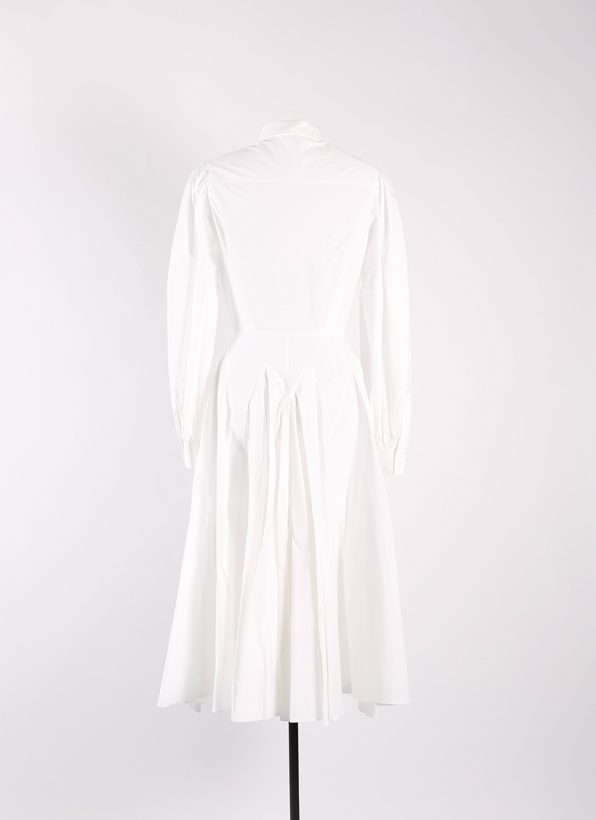 Robe chemise longue en popeline japonaise - Blanc