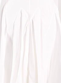 Robe chemise longue en popeline japonaise - Blanc