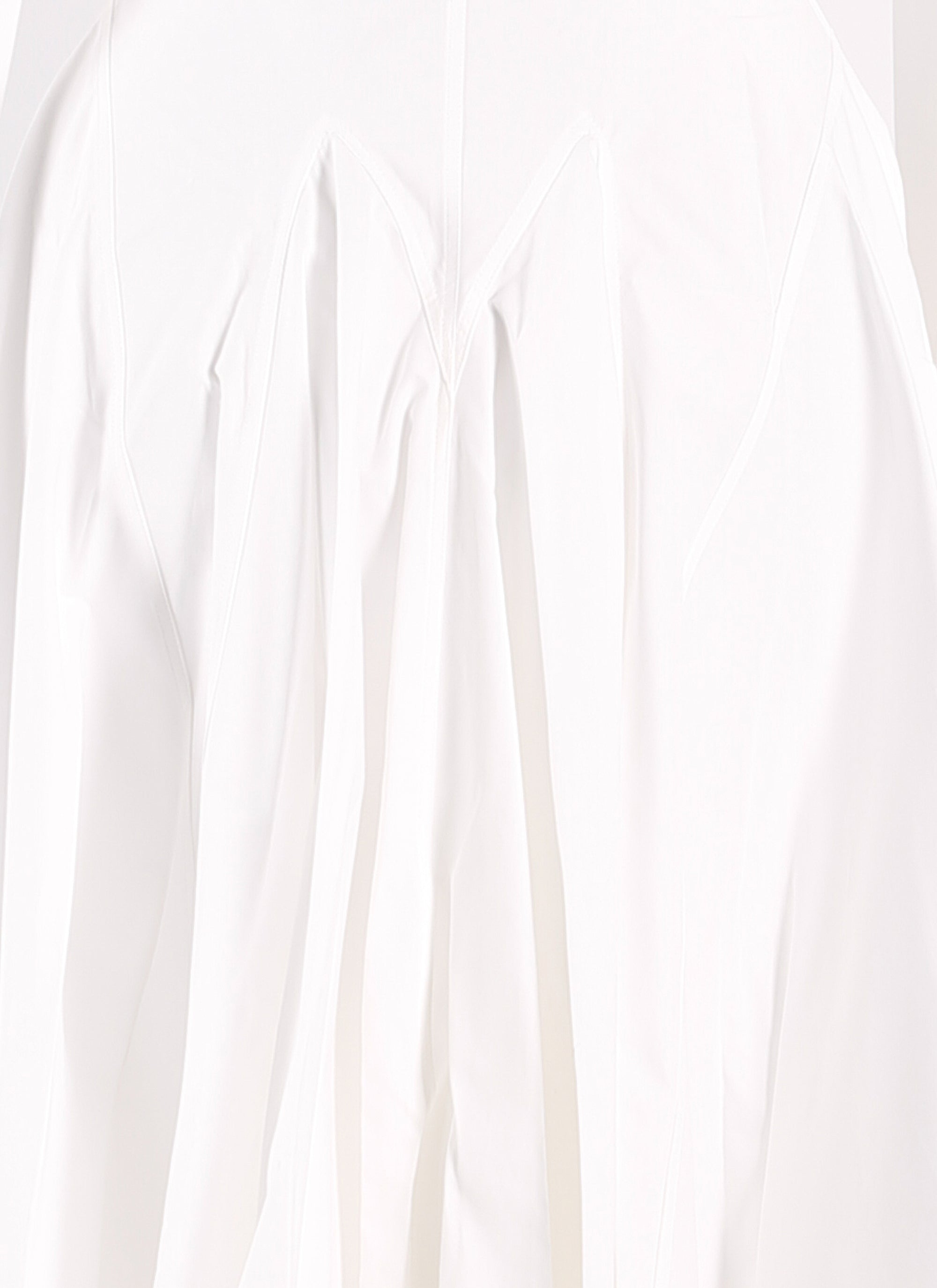 Robe chemise longue en popeline japonaise - Blanc