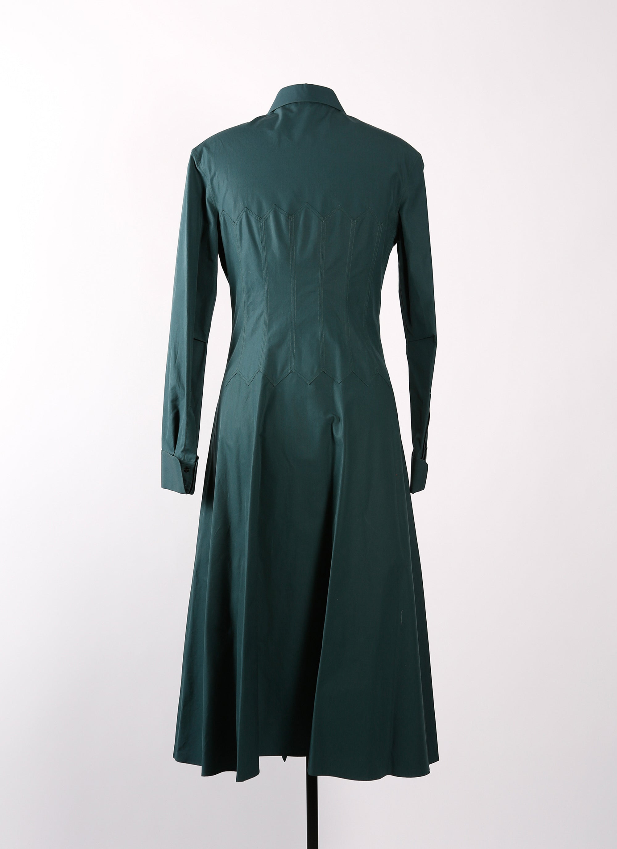 Japanese poplin dress - Sea Green