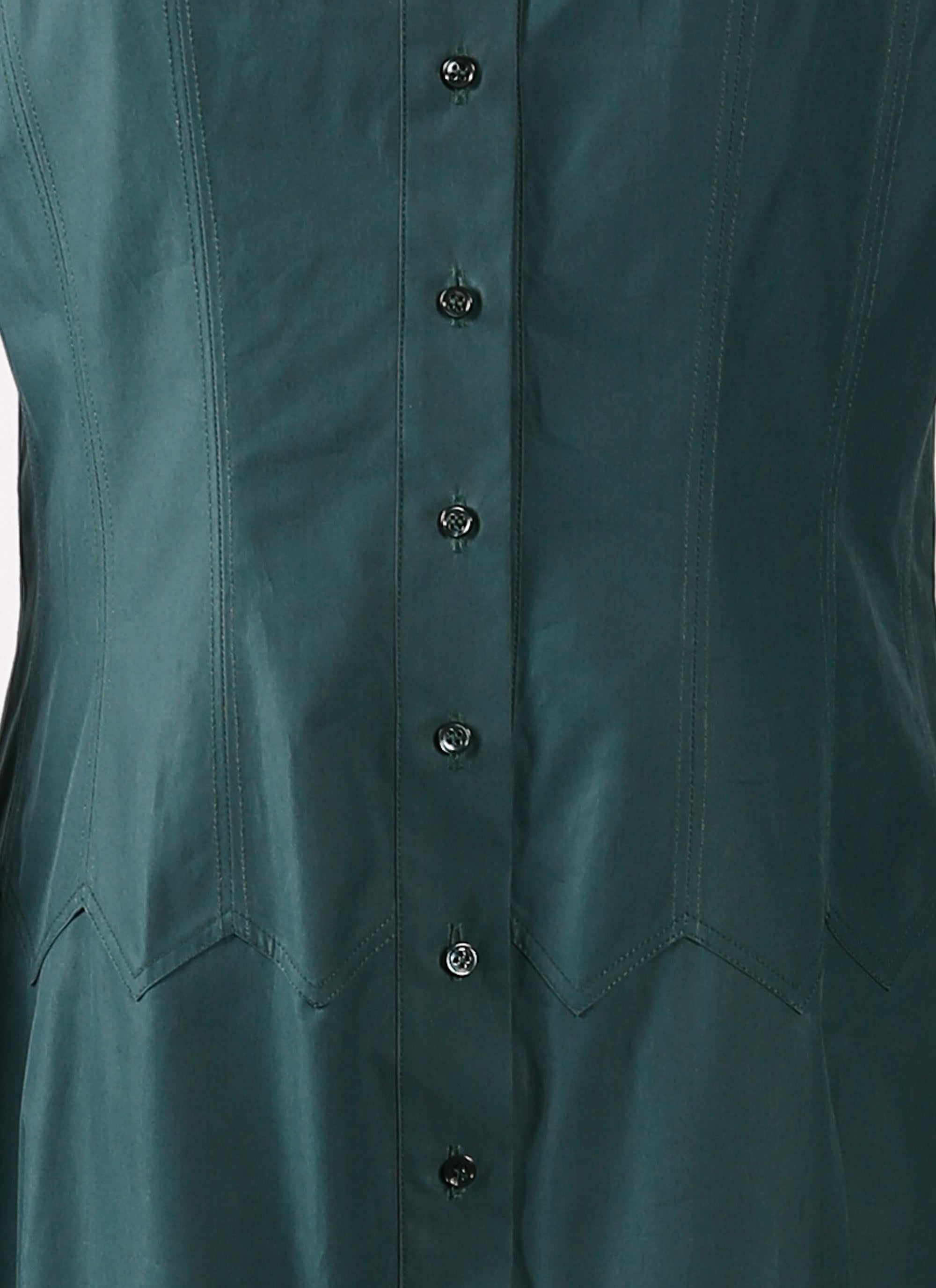 Japanese poplin dress - Sea Green