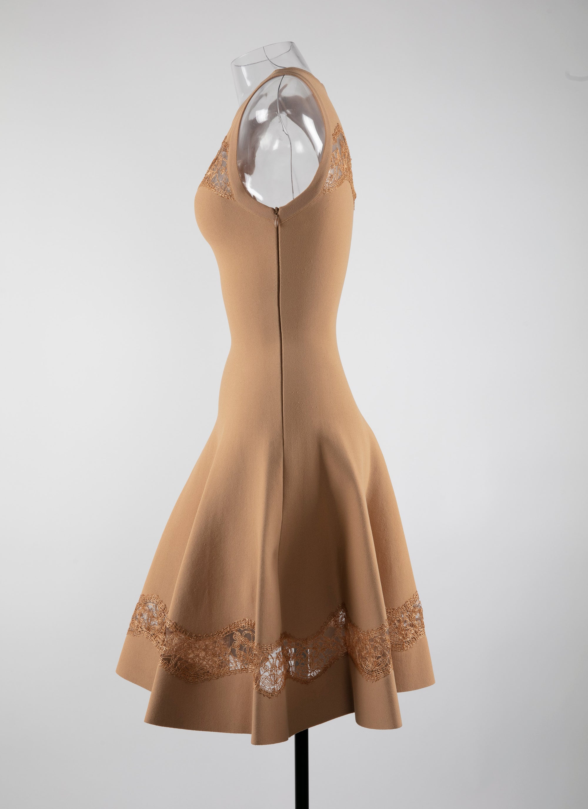 Robe sans manches en dentelle - Chamois