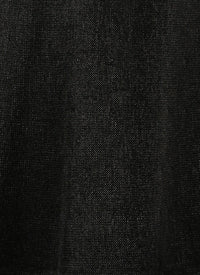 Tunique à manches courtes en rafia - Noir