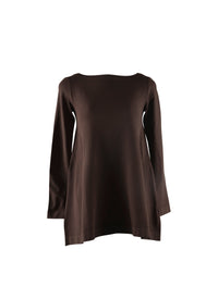 Long sleeve knitted jumper - Chocolate