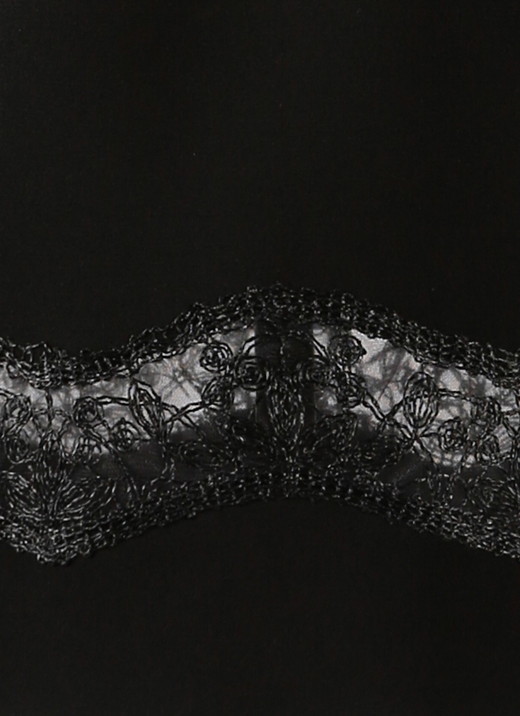 Tunique sans manches en dentelle - Noir