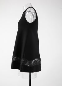 Tunique sans manches en dentelle - Noir