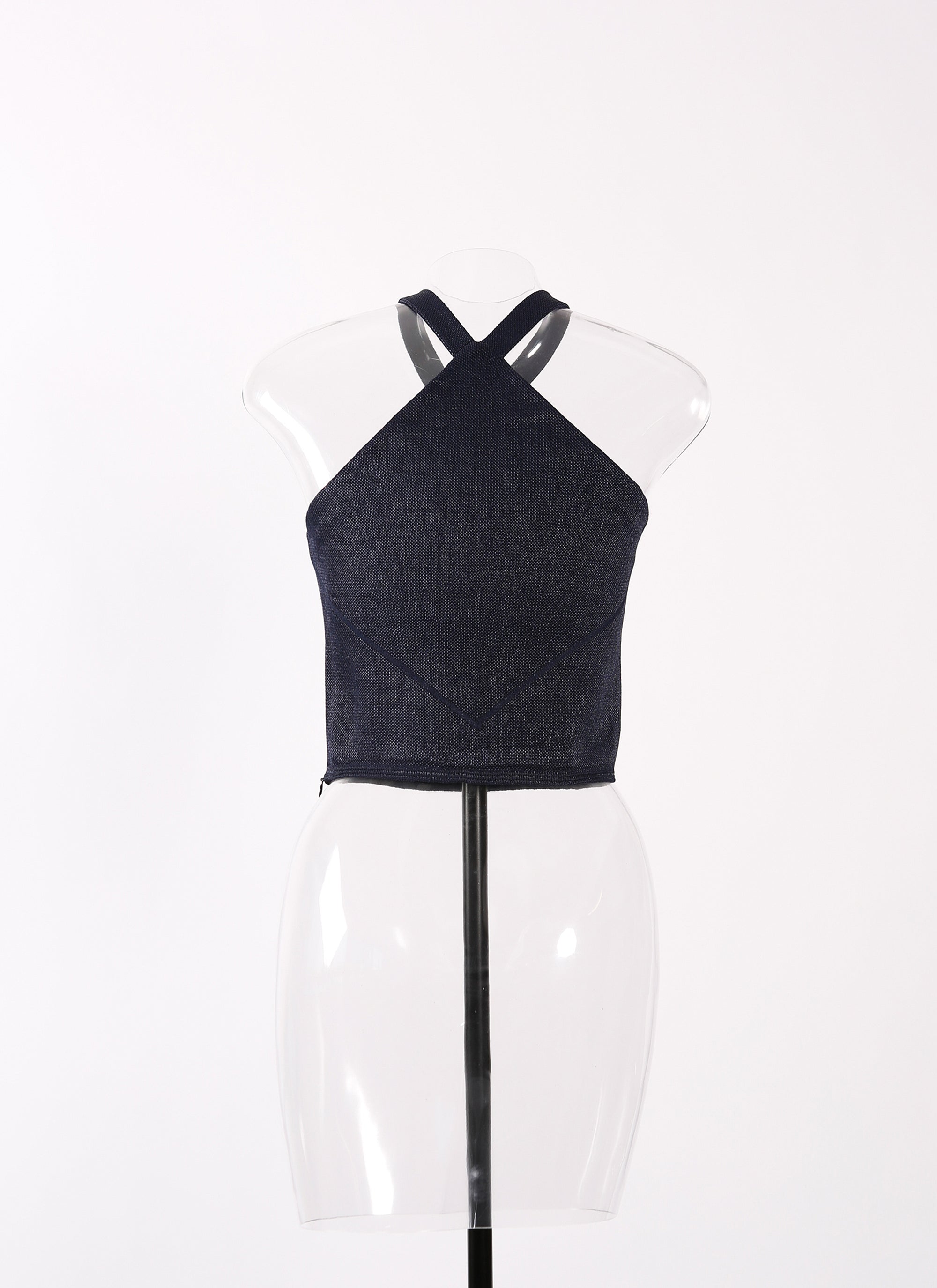 Top sans manches en rafia - Nuit