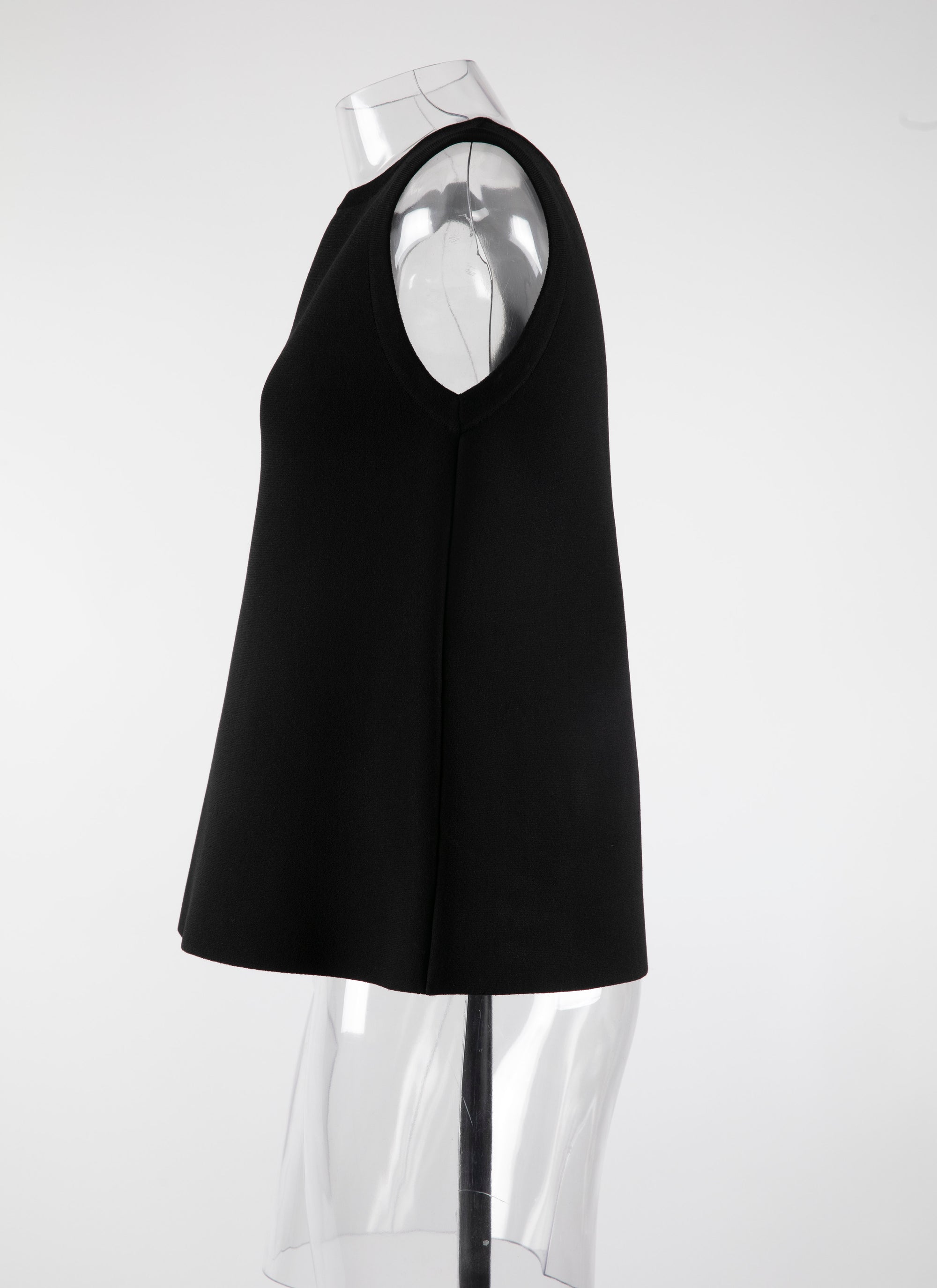 Fringed sleeveless tunic - Black