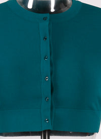 Cardigan à manches 3/4 en maille - Vert Marin