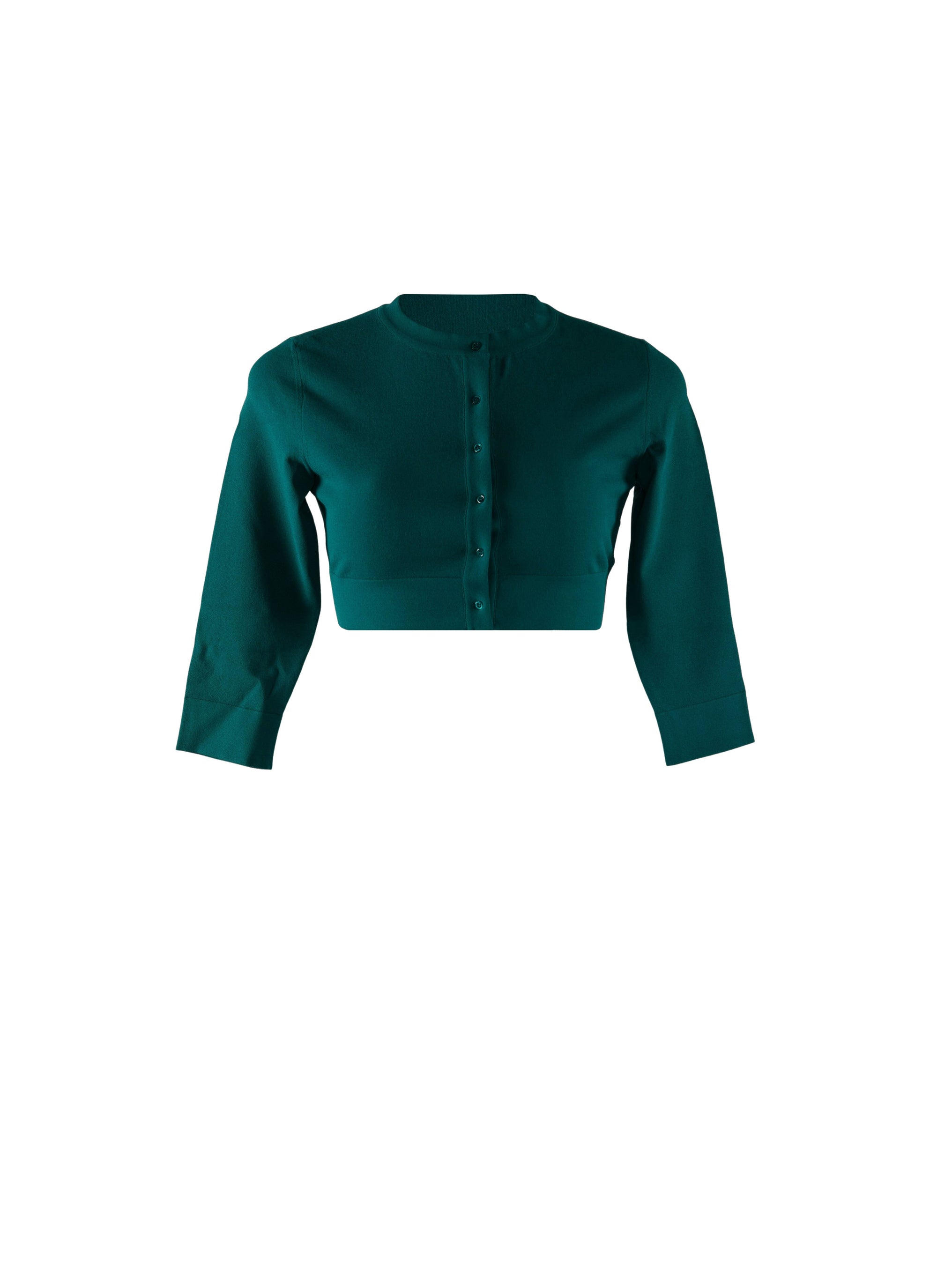 Cardigan à manches 3/4 en maille - Vert Marin