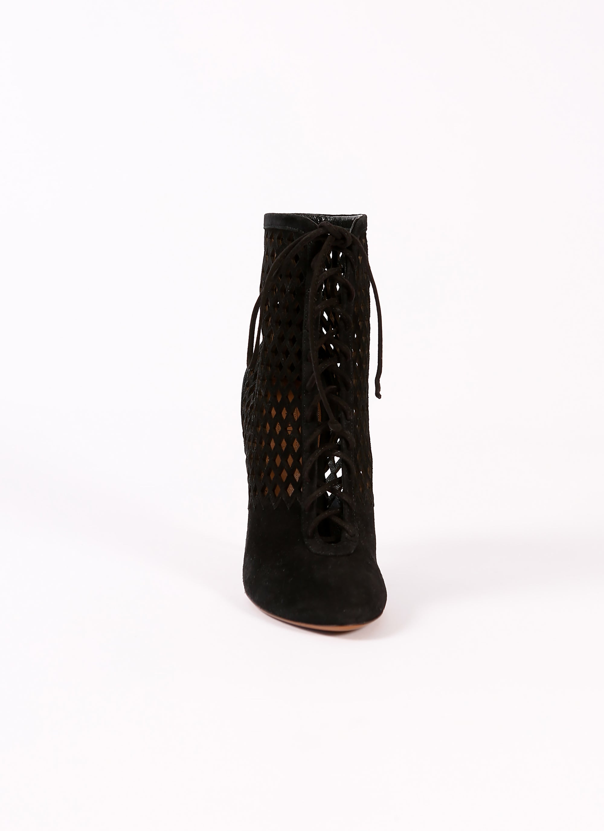 Losange boots in leather - Black