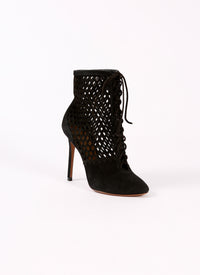 Losange boots in leather - Black