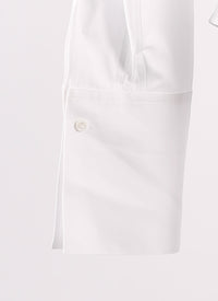 Japanese poplin body shirt - White