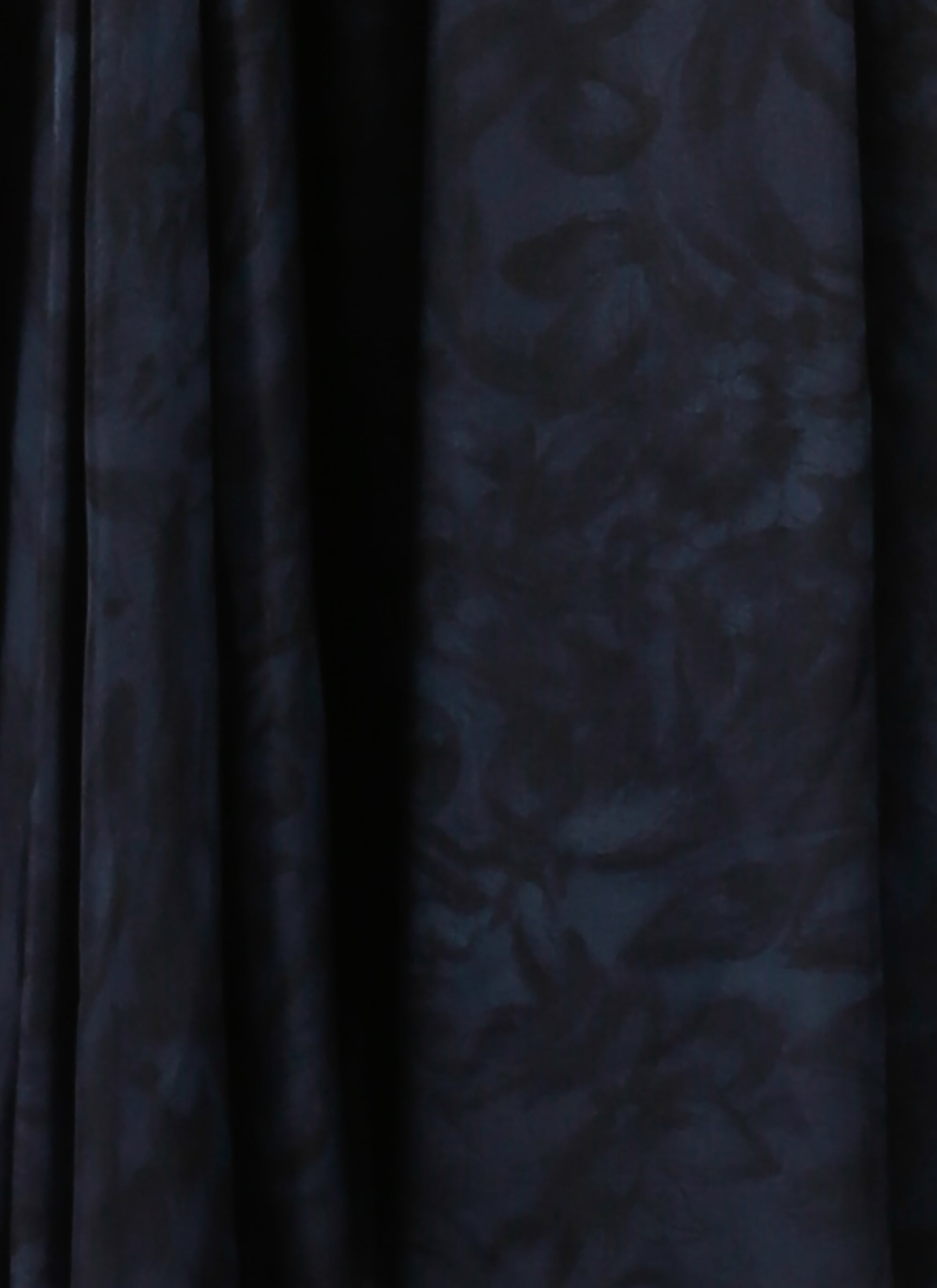 Silk floral skirt - Russian Blue