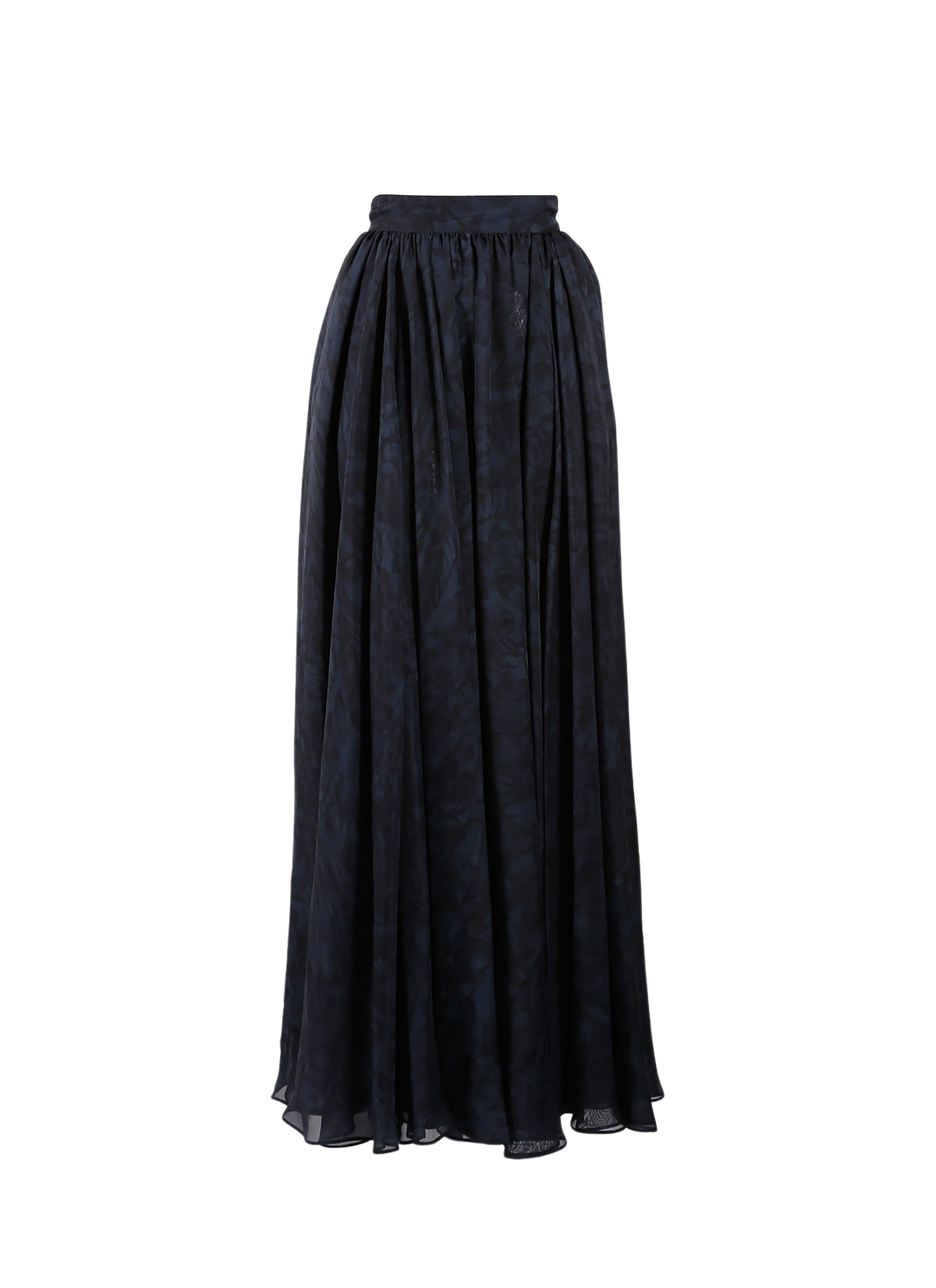 Silk floral skirt - Russian Blue