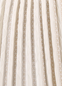 Wool Charmille skirt - White & Sand