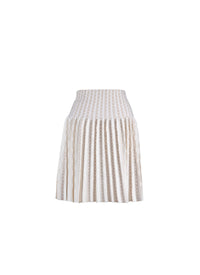 Wool Charmille skirt - White & Sand