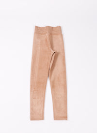 Iconic velvet legging - Nude