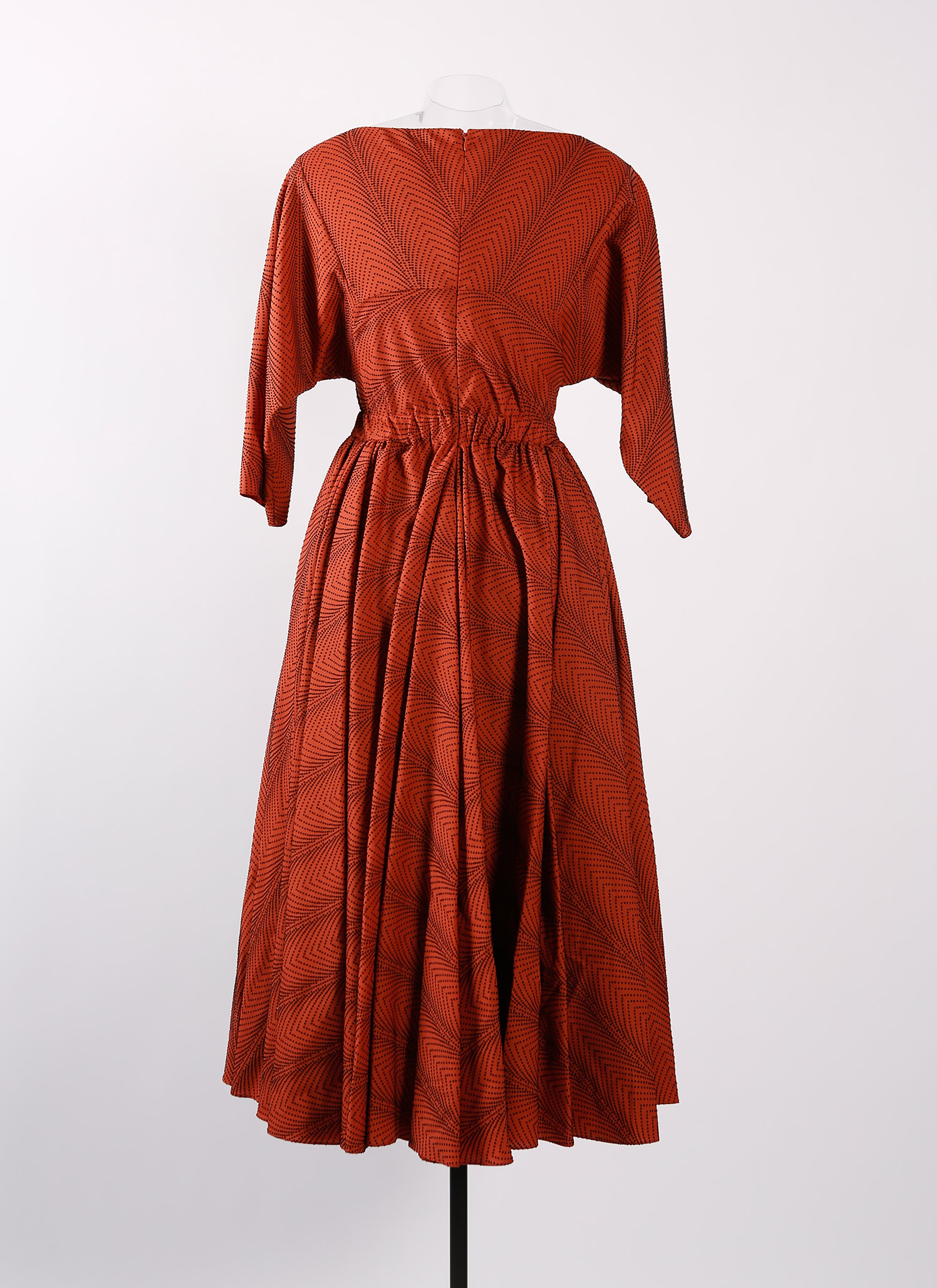 Robe à manches longues Mussola Boa - Rouge Foncé