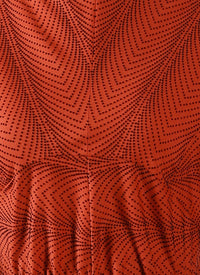 Robe à manches longues Mussola Boa - Rouge Foncé