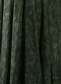 Sleeveless silk floral dress - Fir