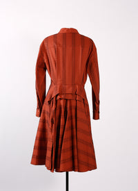Mussola Boa dress - Dark Red