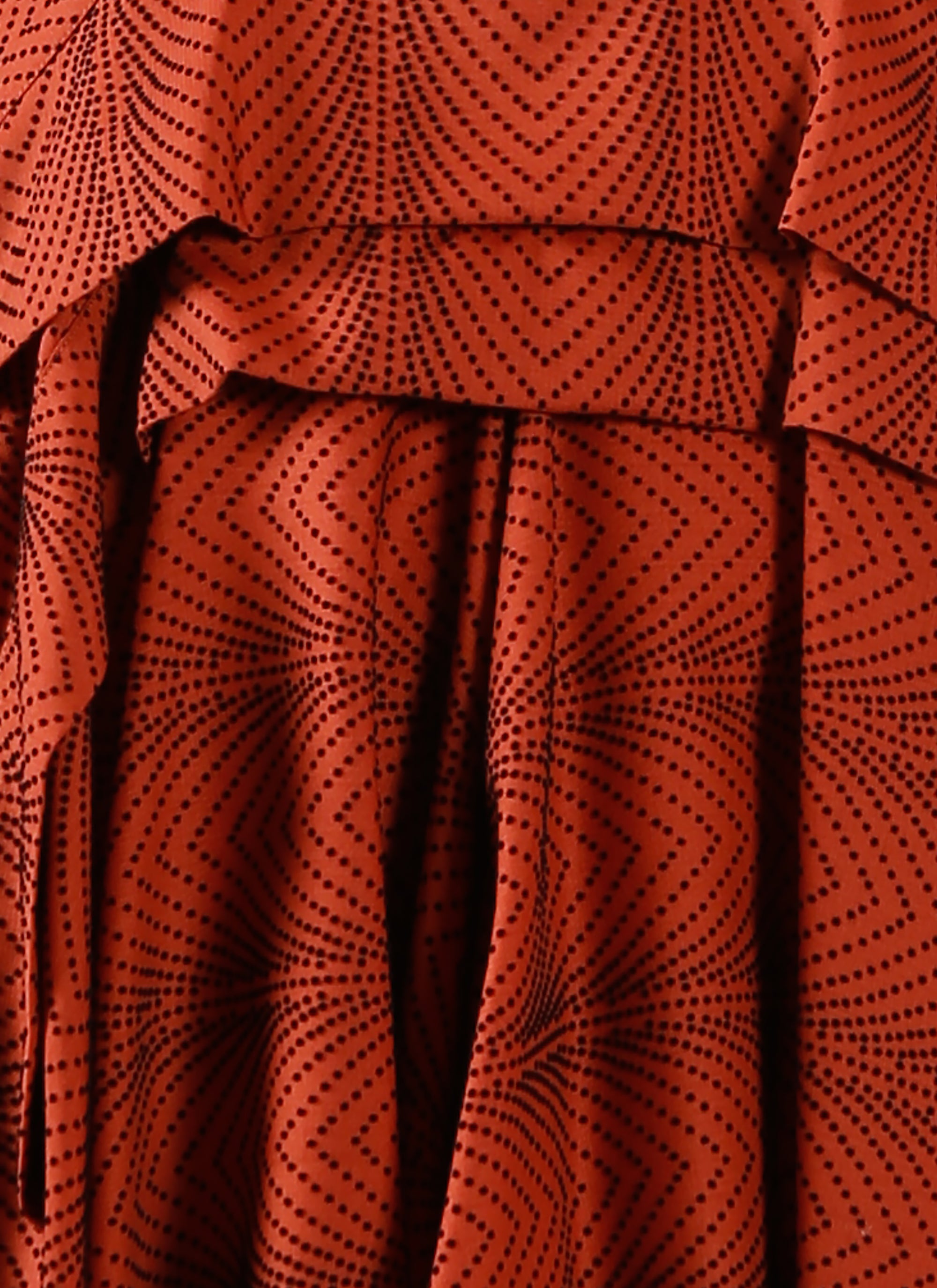 Mussola Boa dress - Dark Red