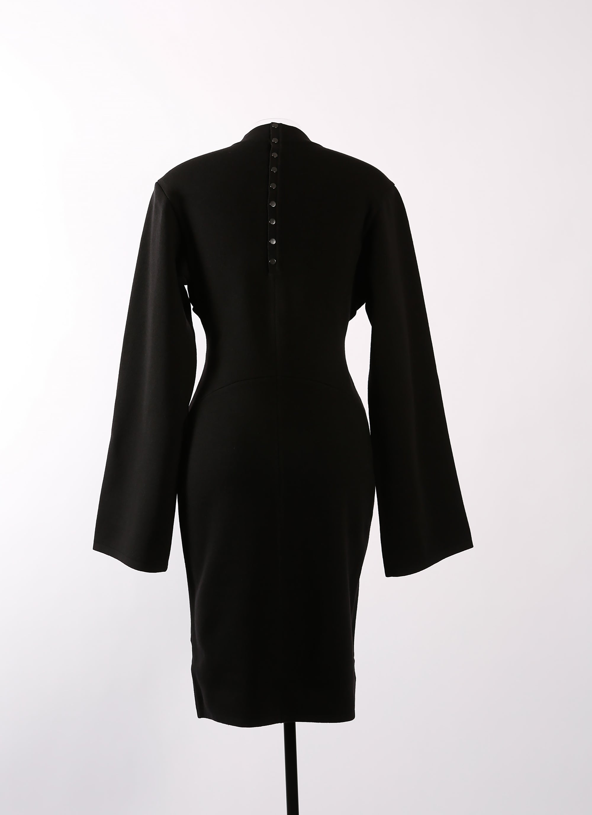 Ingenue wool long sleeve dress - Black