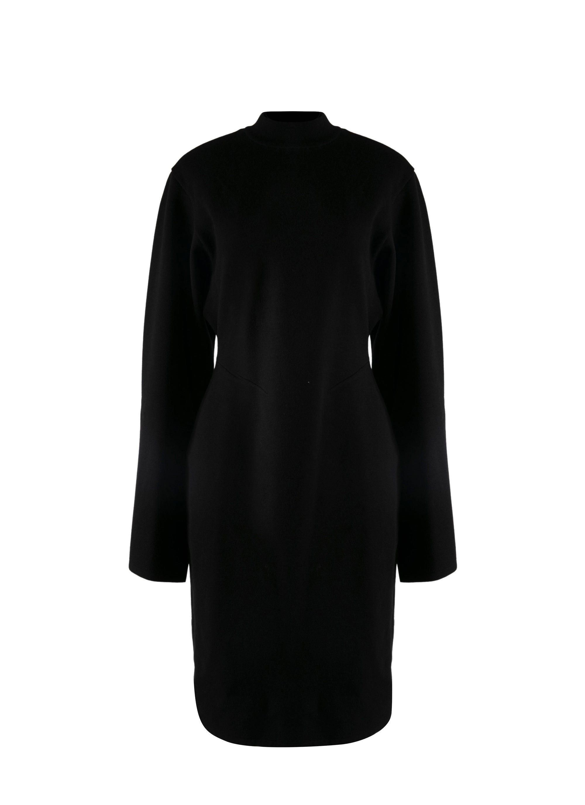 Ingenue wool long sleeve dress - Black