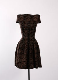 Pantera sleeveless short dress - Black & Brown