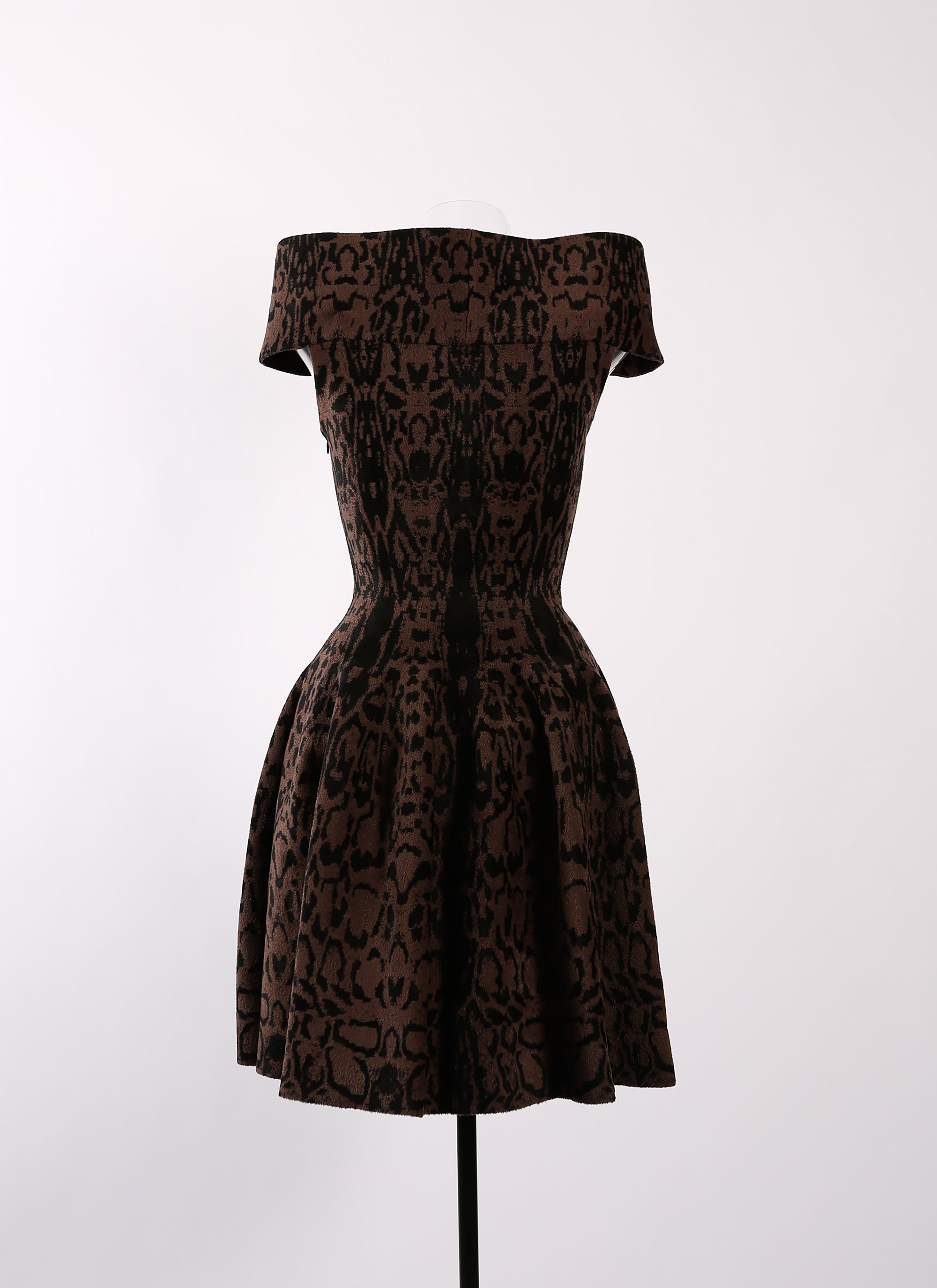 Pantera sleeveless short dress - Black & Brown