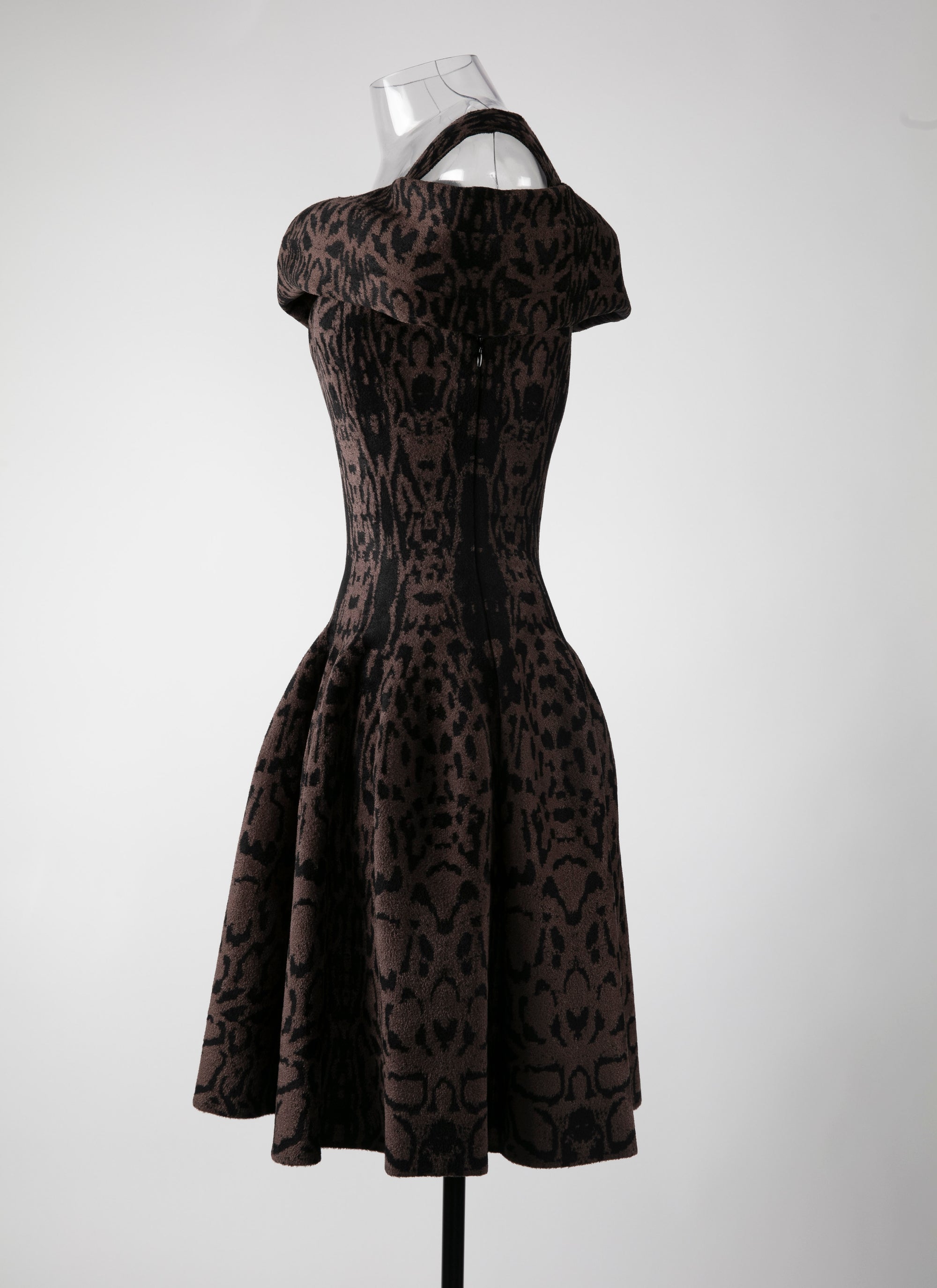 Pantera sleeveless short dress - Black & Brown