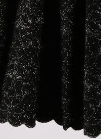 Robe à col fermé sans manches Patio en maille - Noir & Argent