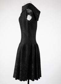 Robe à col fermé sans manches Patio en maille - Noir & Argent