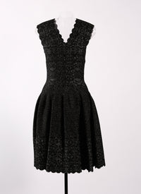 Robe sans manches Patio en maille - Noir & Argent