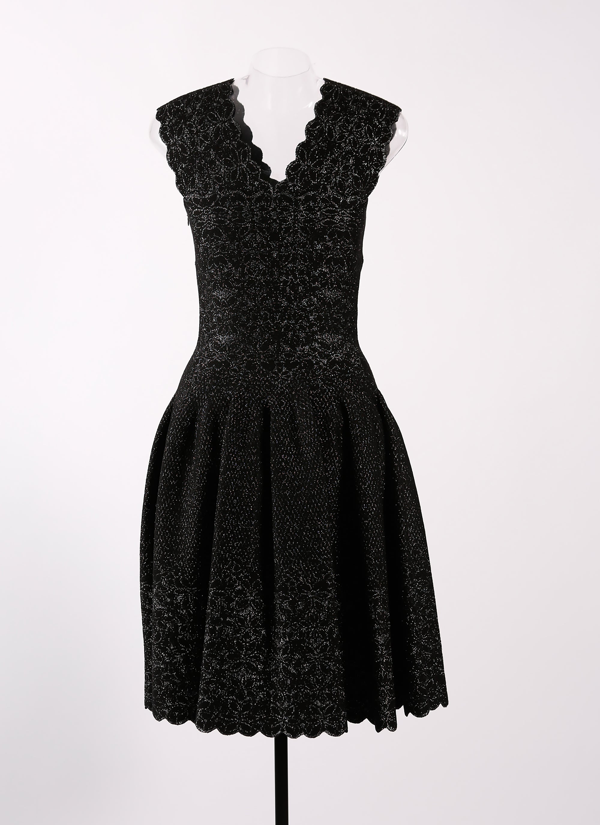 Robe sans manches Patio en maille - Noir & Argent
