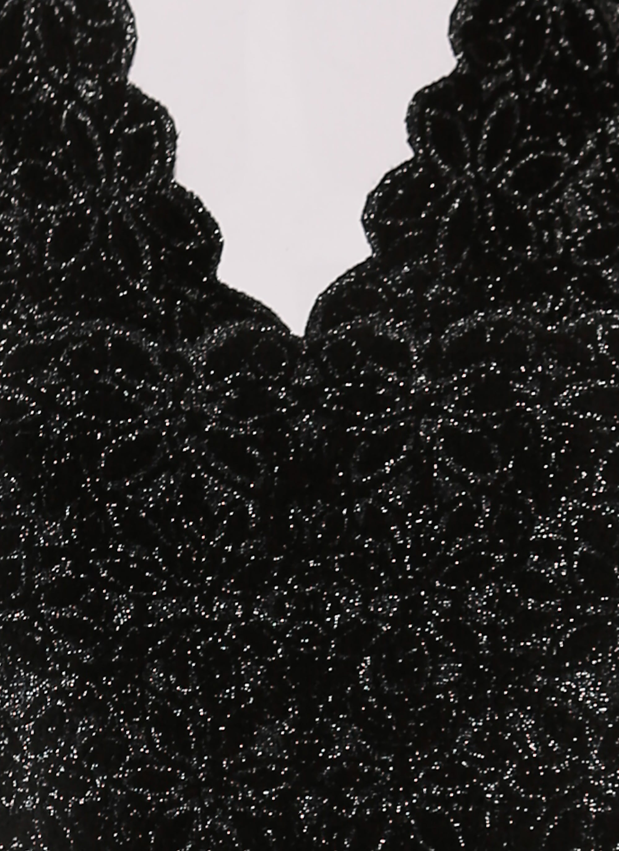 Robe sans manches Patio en maille - Noir & Argent