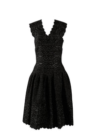 Robe sans manches Patio en maille - Noir & Argent