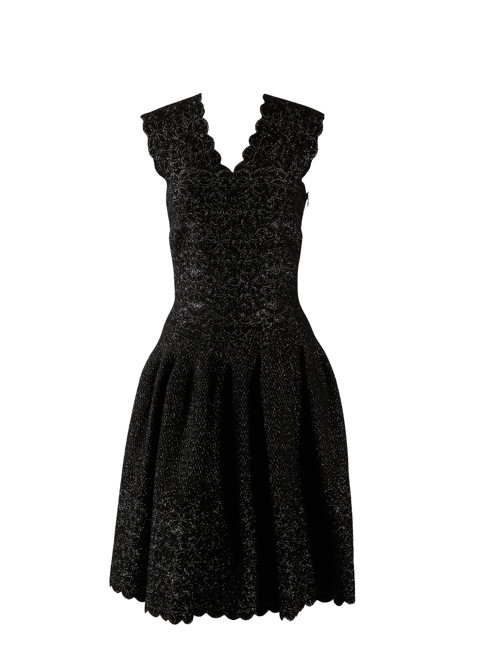 Robe sans manches Patio en maille - Noir & Argent