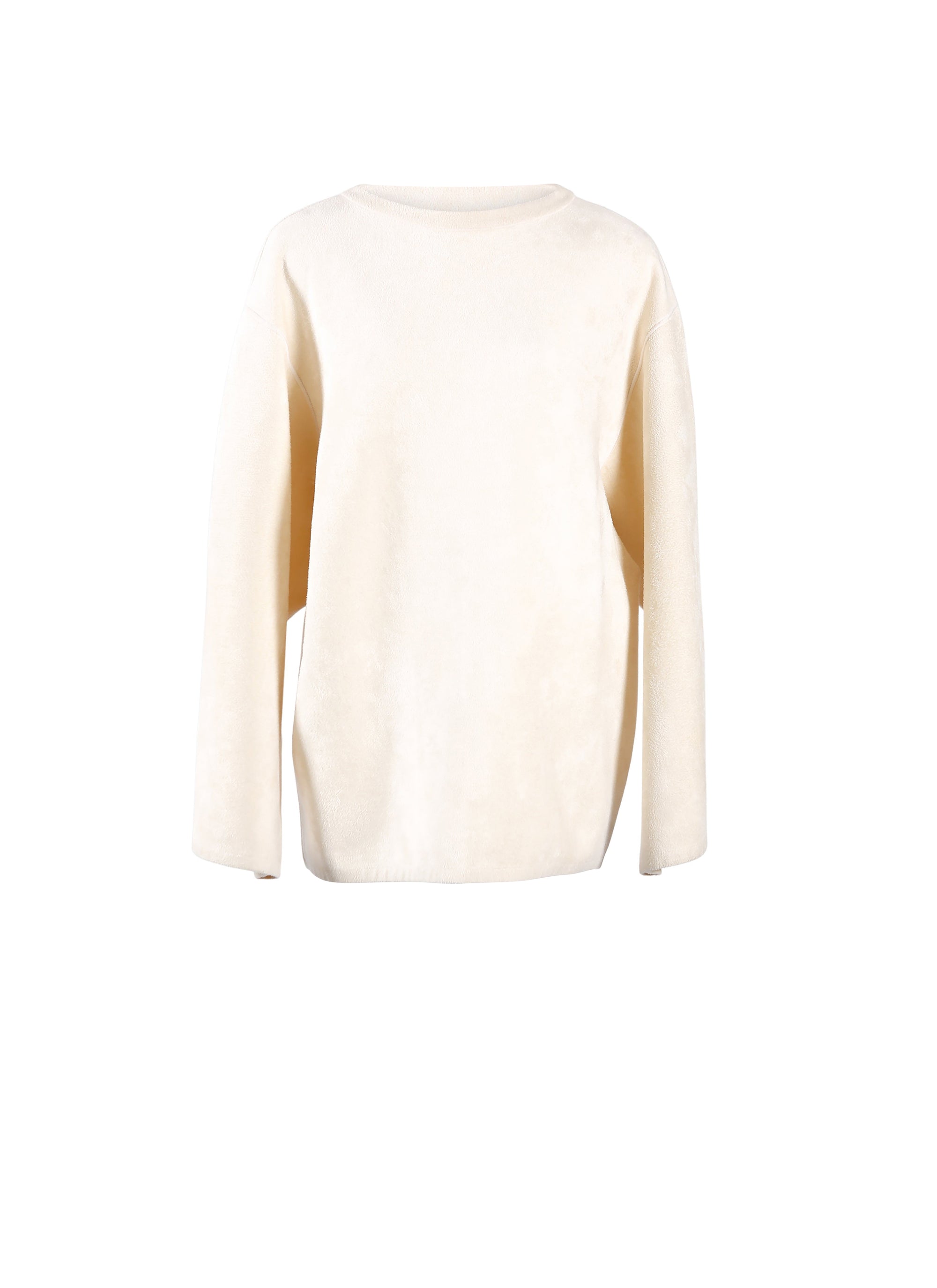 Pull à manches longues en velours iconique - Nude