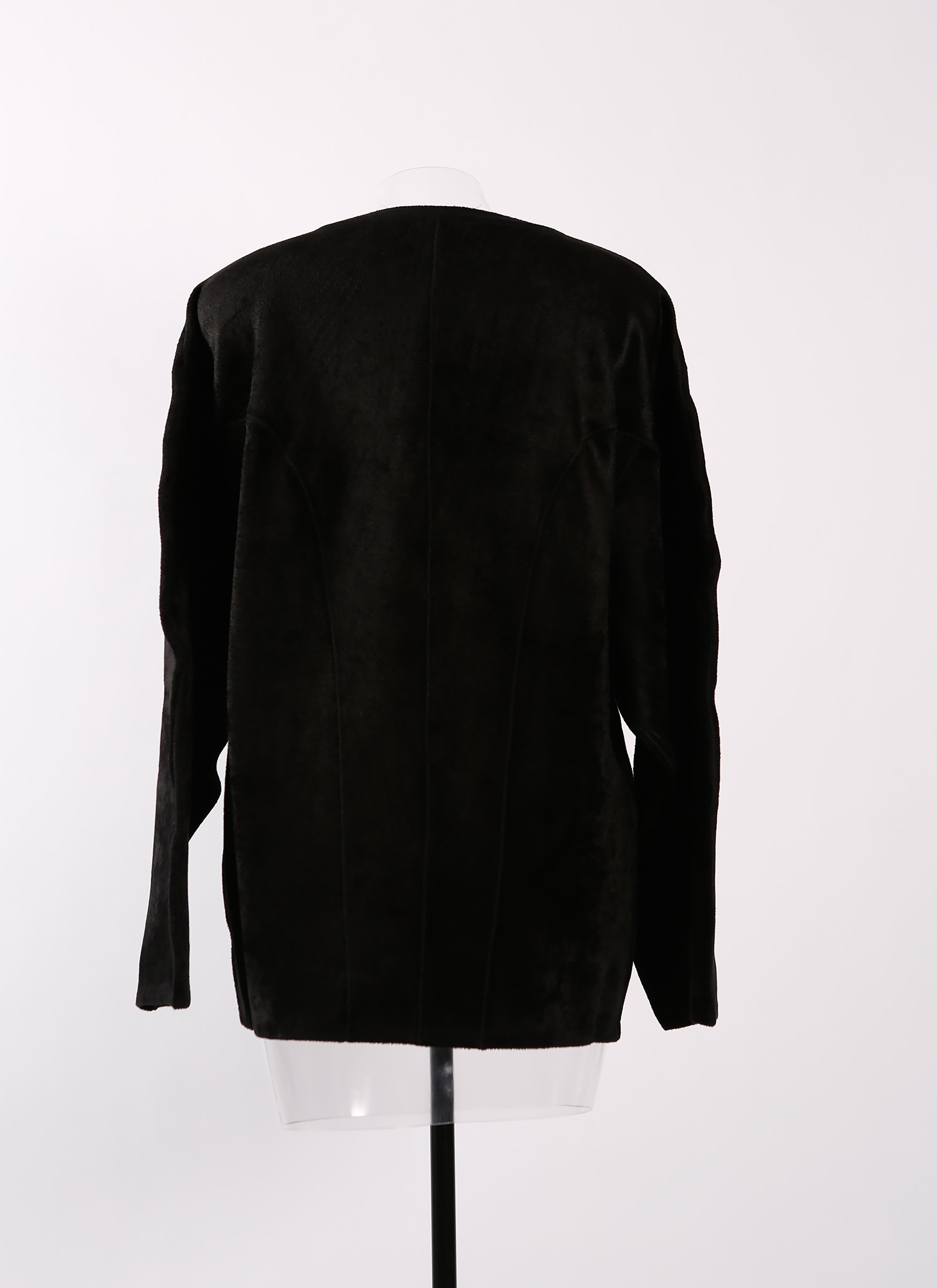 Pull à manches longues en velours iconique - Noir