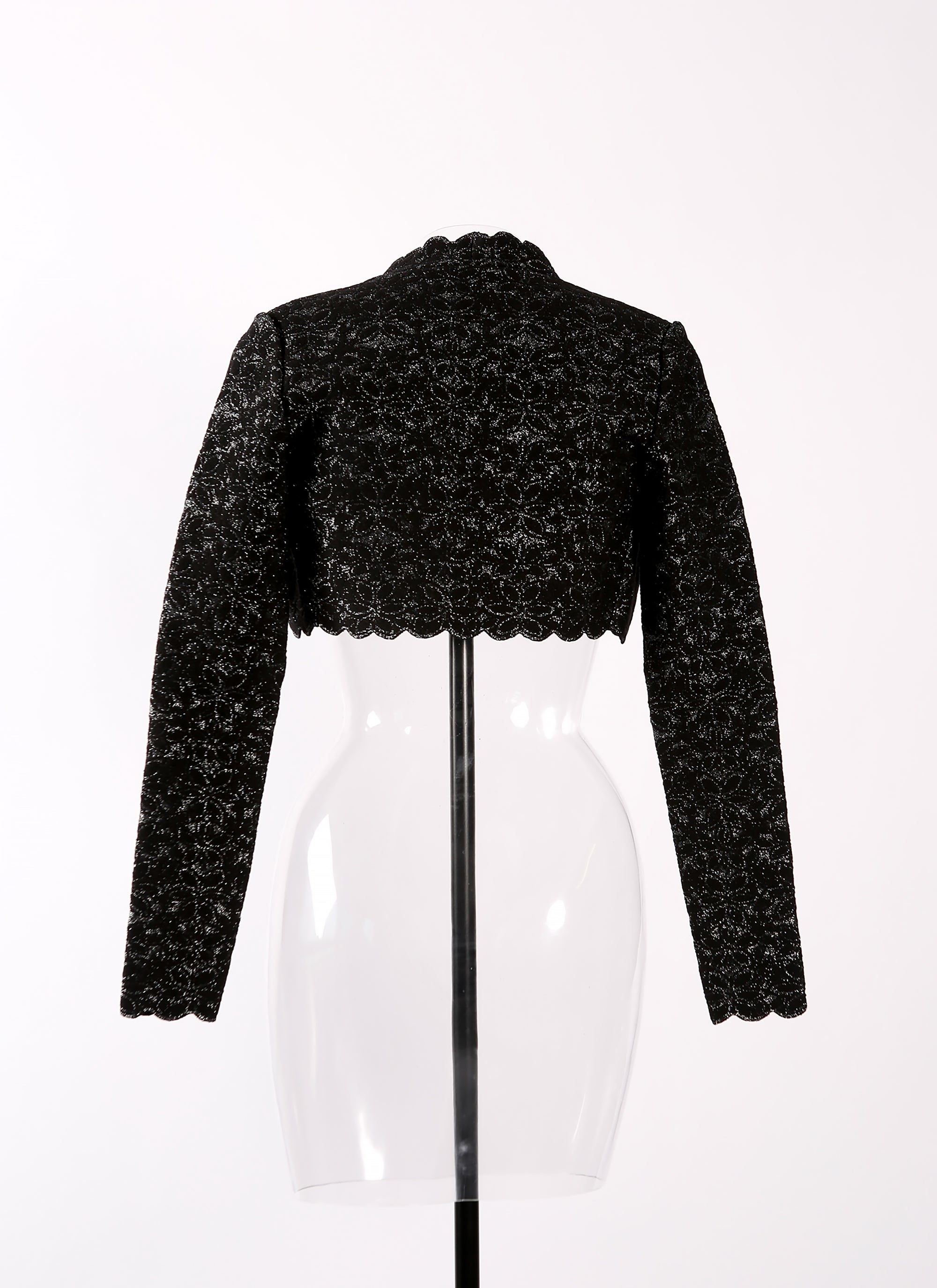 Bolero à manches longues Patio - Noir & Argent