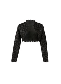 Bolero à manches longues Patio - Noir & Argent